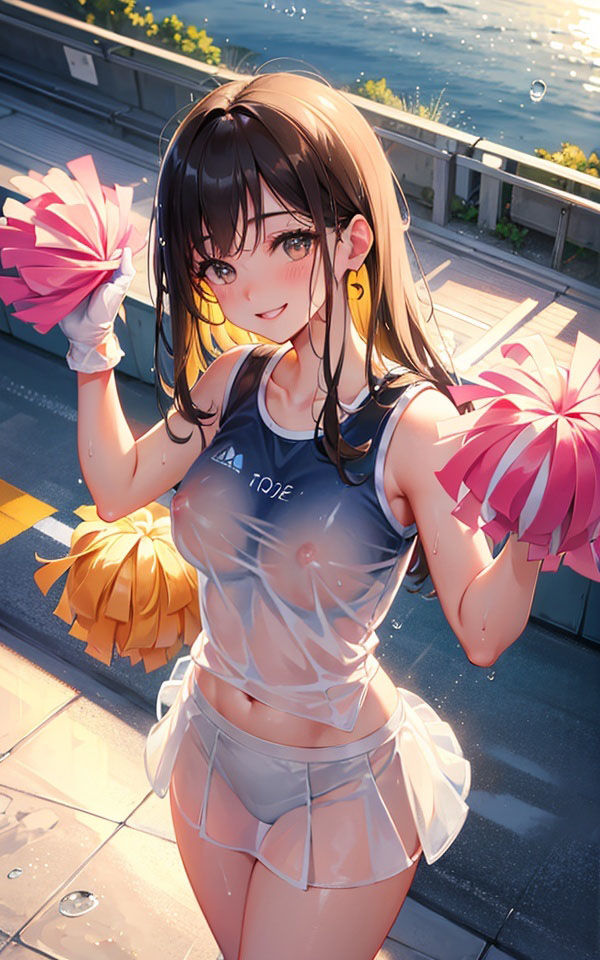 サンプル画像6:雨でぬれちゃったけど一生懸命応援するねっ(panpanyama1) [d_326879]