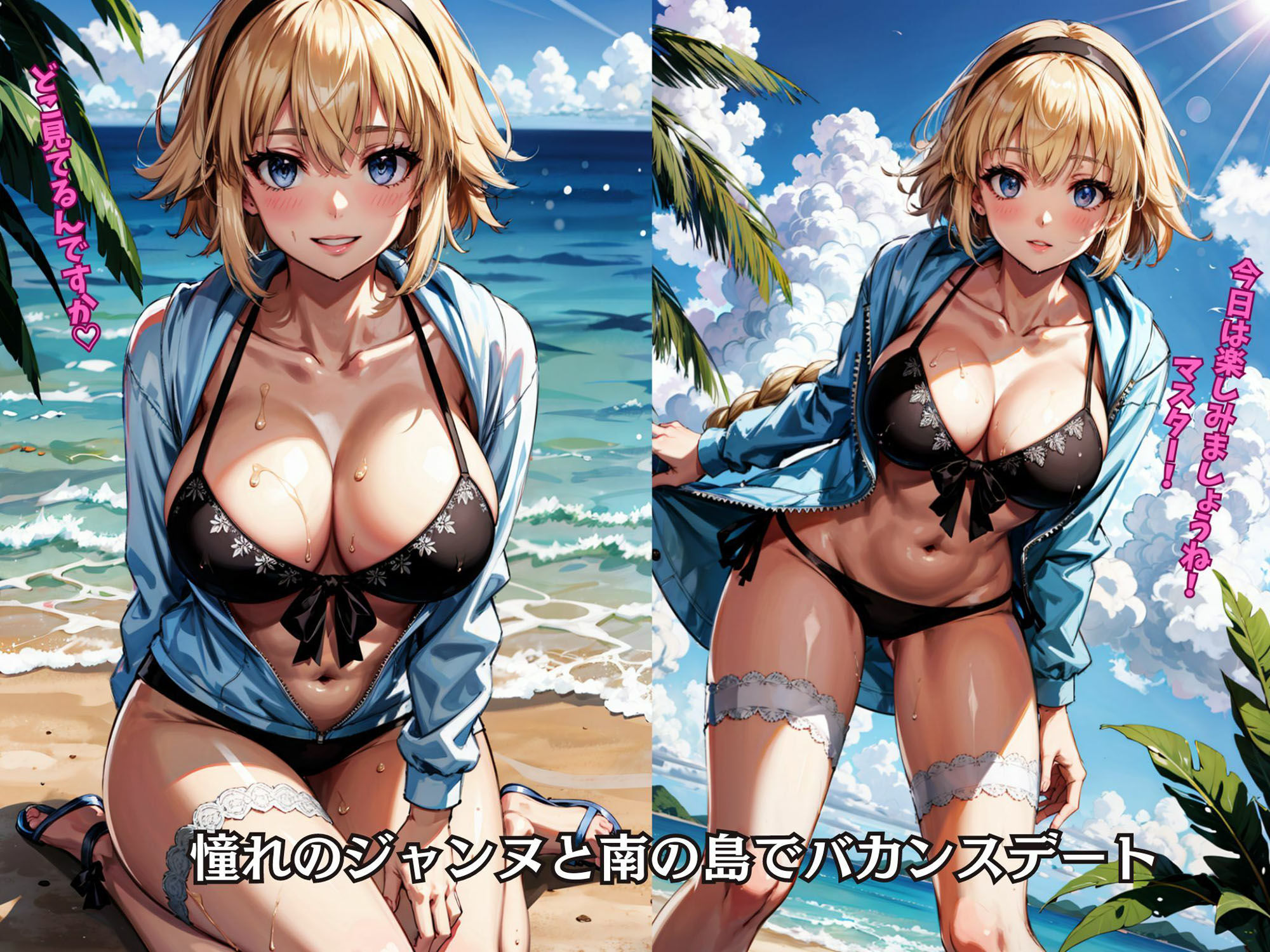 サンプル画像2:【セリフ付】ジャ○ヌとラブラブ青姦デートのはずが、実はヤリマンクソビッチだった話(okita) [d_326906]