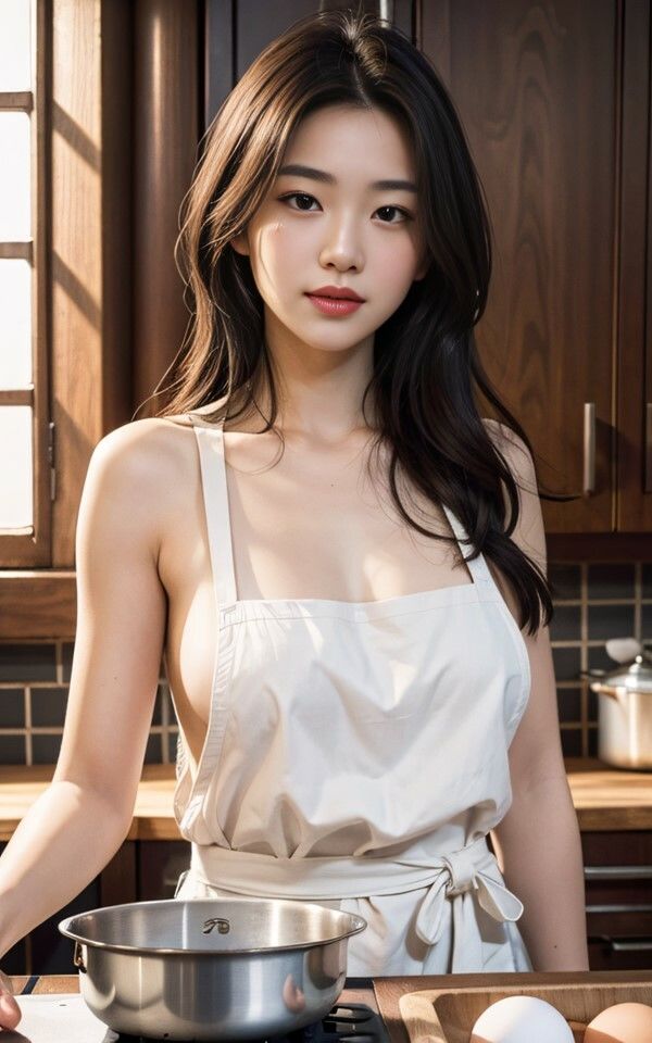 サンプル画像1:AI photobook エプロン2(AI_GravureArt) [d_327026]