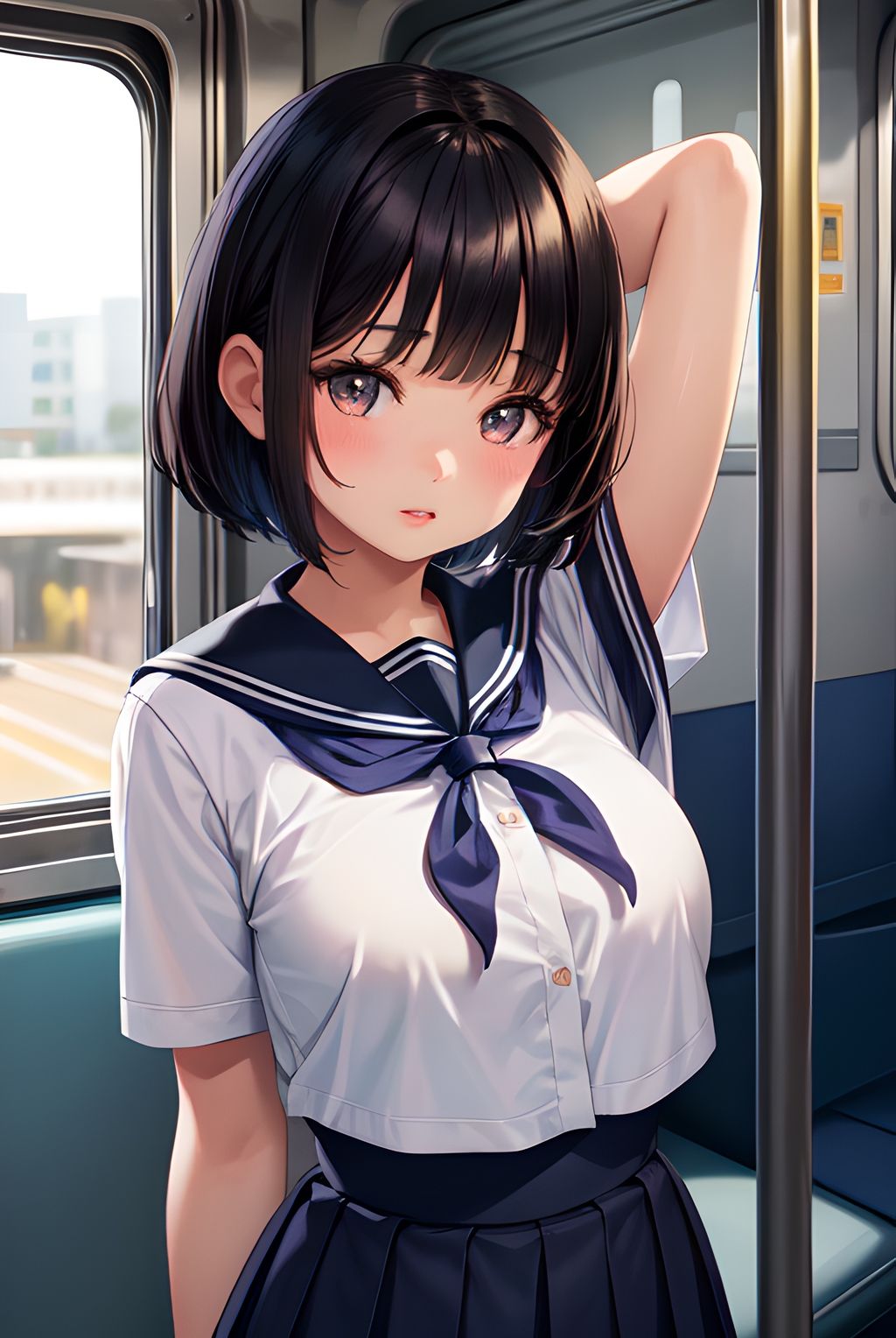 サンプル画像1:幼馴染が巨乳に成長するまで過疎電車で通学した3年間(てくびあしくび) [d_327073]