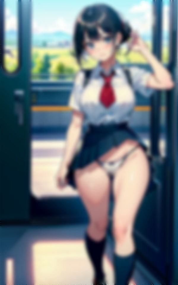 サンプル画像3:田舎のJK！最高のおっぱいを露出〜いつも通ってる巨乳童顔を脱がせる〜(激安変態仮面) [d_327110]