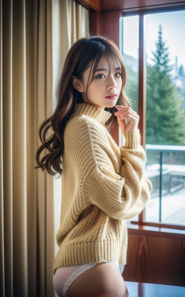 サンプル画像1:AI photobook セーター(AI_GravureArt) [d_327370]