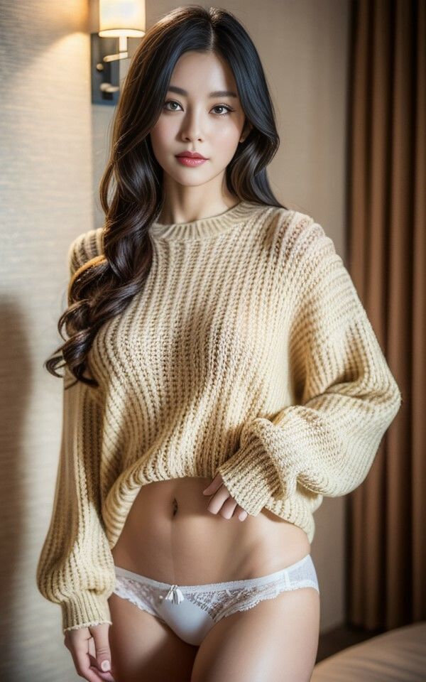 サンプル画像2:AI photobook セーター(AI_GravureArt) [d_327370]