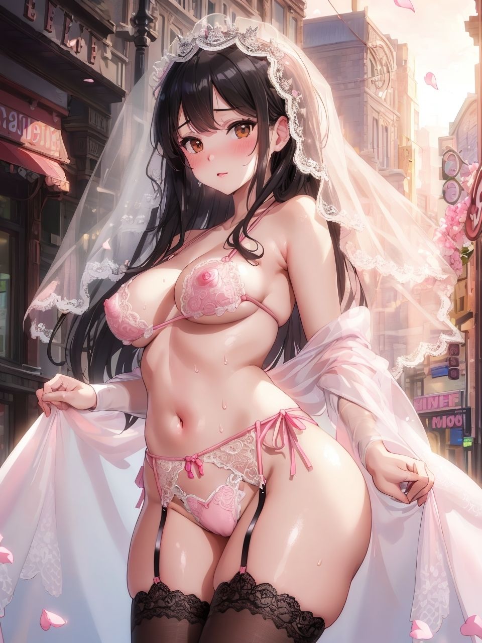 サンプル画像2:露出花嫁 〜マイクロビキニ編〜(妄想サチュレーション) [d_327539]