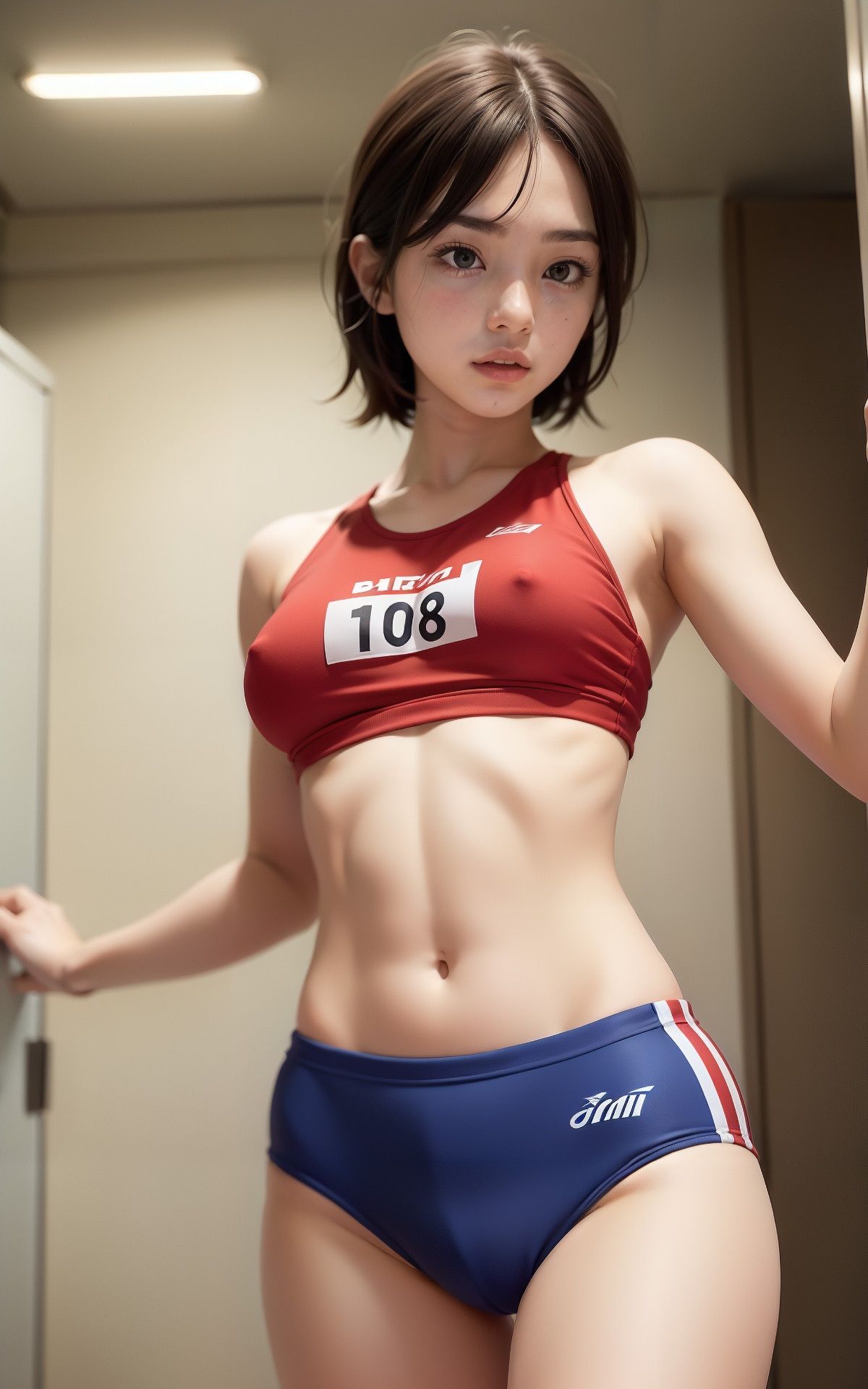 サンプル画像4:陸上女子の健康的肉体美を激写してみた！ AI生成ヌードグラビアCG集(6TRAINER) [d_327655]