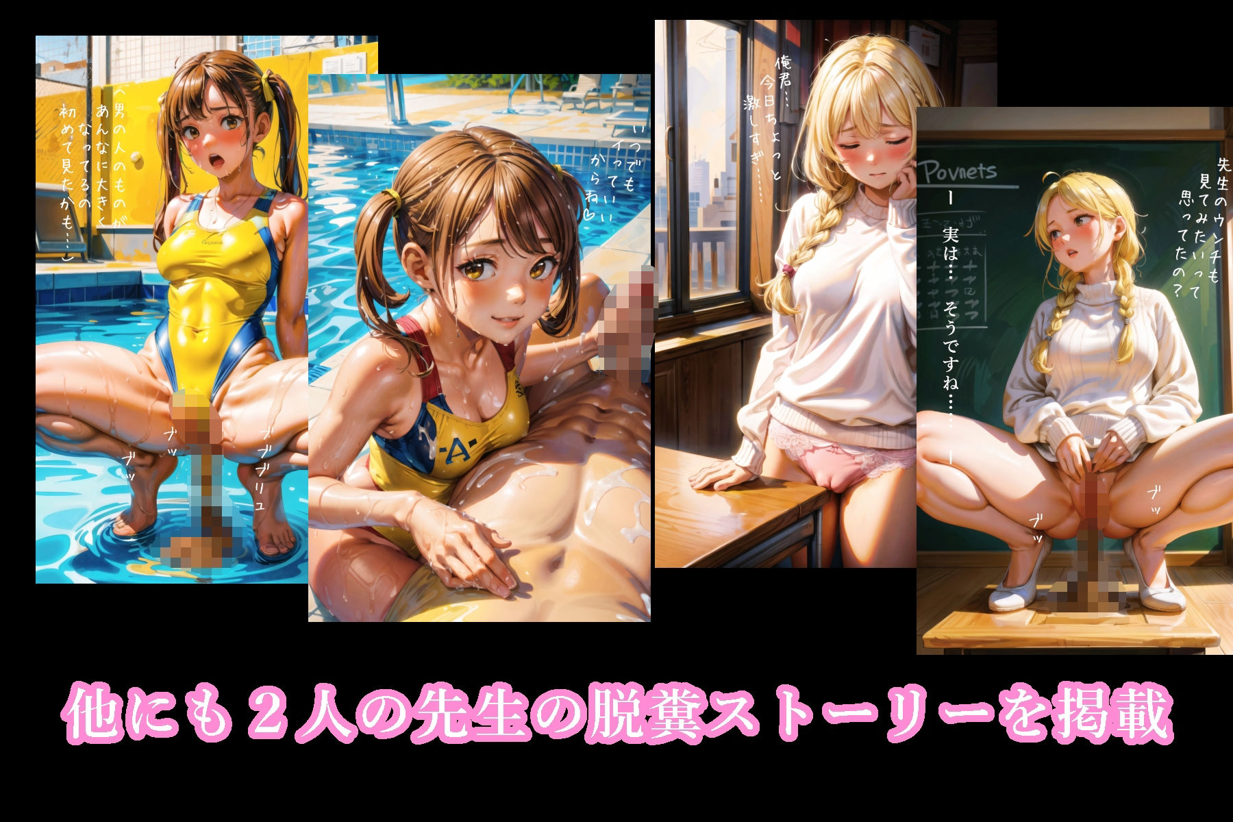 サンプル画像4:先生からのご褒美 脱糞イラストマンガ(平野) [d_327675]