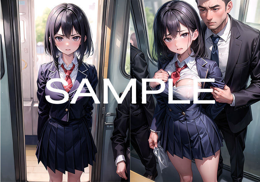 サンプル画像2:いつも電車にいる女子校生がエロすぎたので、痴●電車でメチャクチャに・・・？(aiもみむ出版) [d_327744]