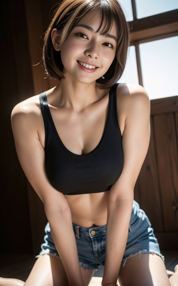 サンプル画像2:AI photobook タンクトップ(AI_GravureArt) [d_327822]