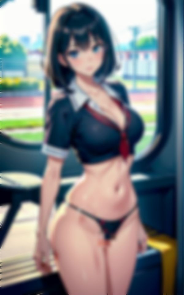 サンプル画像2:制服から溢れる…たわわ(200円市場) [d_327832]