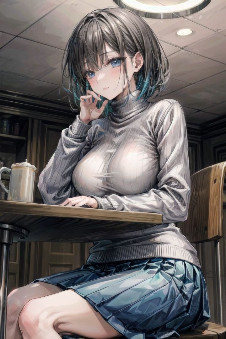 サンプル画像3:黒髪ショートな文学少女とイチャラブセックス(Celestia) [d_328085]