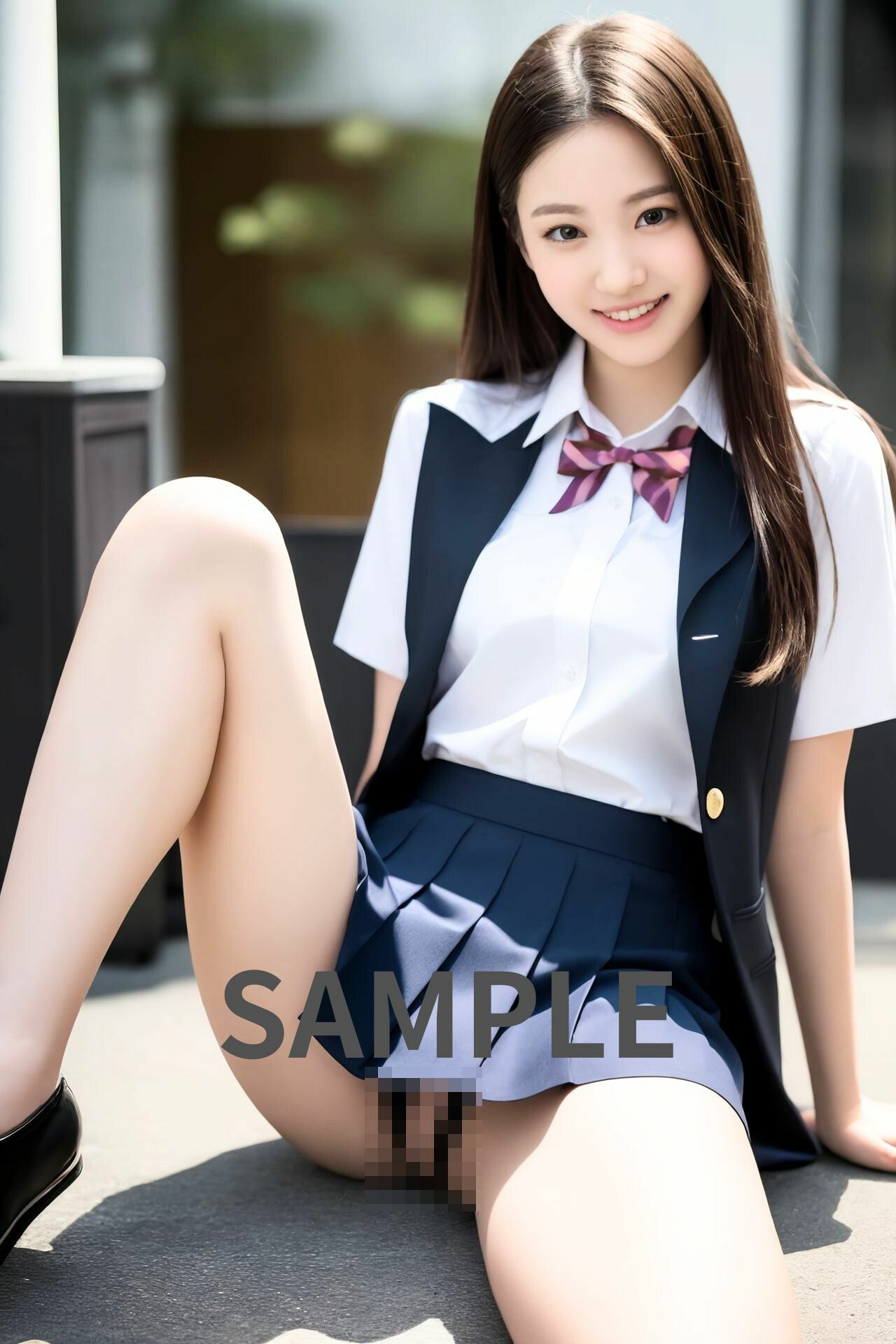 サンプル画像2:【大容量作品】とある有名学園で夢の制服女子ハーレム〜玉の輿レーススタート(巨乳美女) [d_328089]