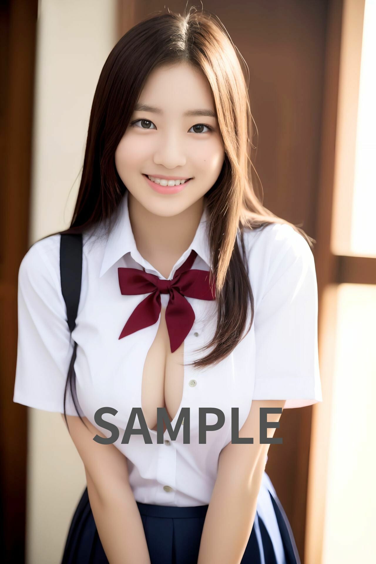 サンプル画像4:【大容量作品】とある有名学園で夢の制服女子ハーレム〜玉の輿レーススタート(巨乳美女) [d_328089]