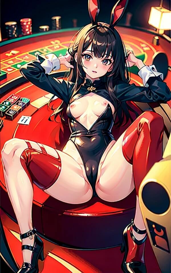 サンプル画像3:新人バニーガールがはみ乳オッパイぽろりの大サービス(低価格サークル) [d_328099]