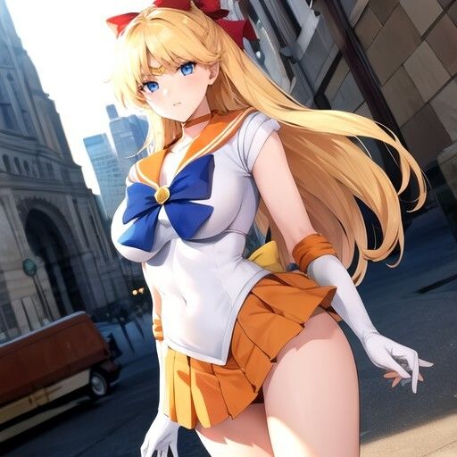 サンプル画像2:セーラー・〇ィーナスにえっちなおしおき？(垂AI) [d_328189]