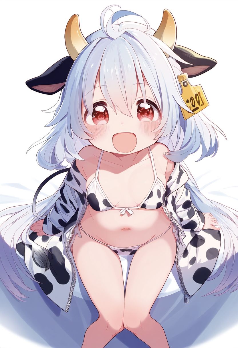 サンプル画像2:ウシ娘@人間牧場 乳牛として生まれたケモノ女子の一生 〜生まれてから一人前にミルクを出し、種牛になり死ぬまで〜｜ケモノ・獣人・拘束・巨乳・母乳・搾乳・セックス・妊娠・屠殺｜イラスト350枚(絵師たか) [d_328210]