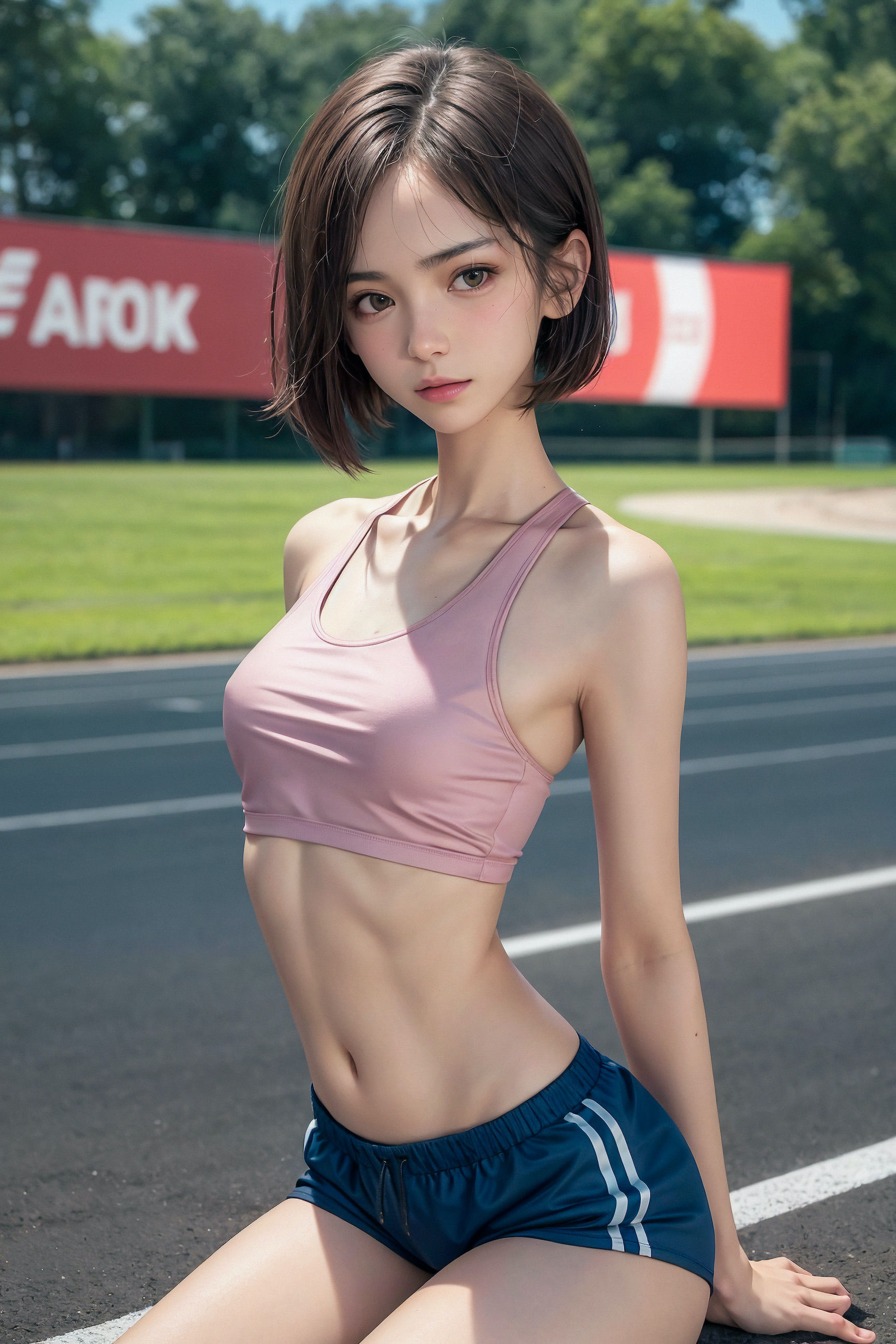 サンプル画像5:スポーツ系美少女 – スレンダー美乳★【盛り合わせ】(Hallelujah☆AI) [d_328213]