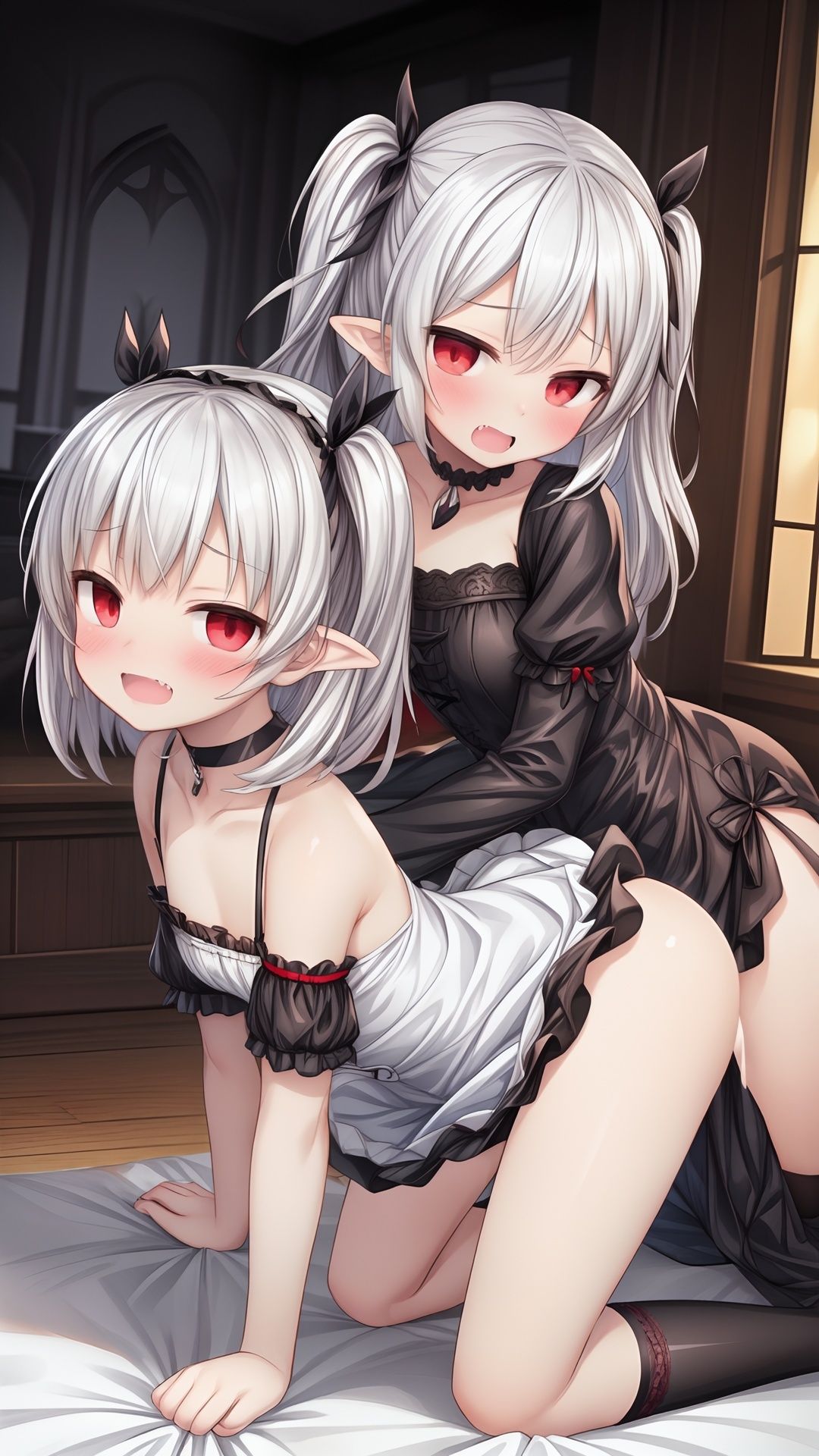 サンプル画像2:中出し転生 ヴァンパイアの美少女全員孕ませるために召喚された件(異世界美少女孕ませマン) [d_328259]