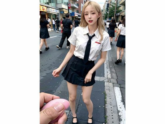 サンプル画像1:街の素人美女がオモチャでイく(AIシテルProject) [d_328302]