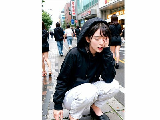 街の素人美女がオモチャでイく