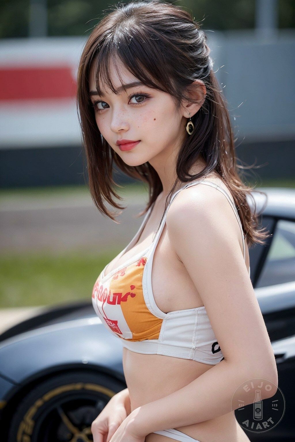 サンプル画像2:AIかわいいレースクイーン(ei-jo@AIBeautyGallery) [d_328370]