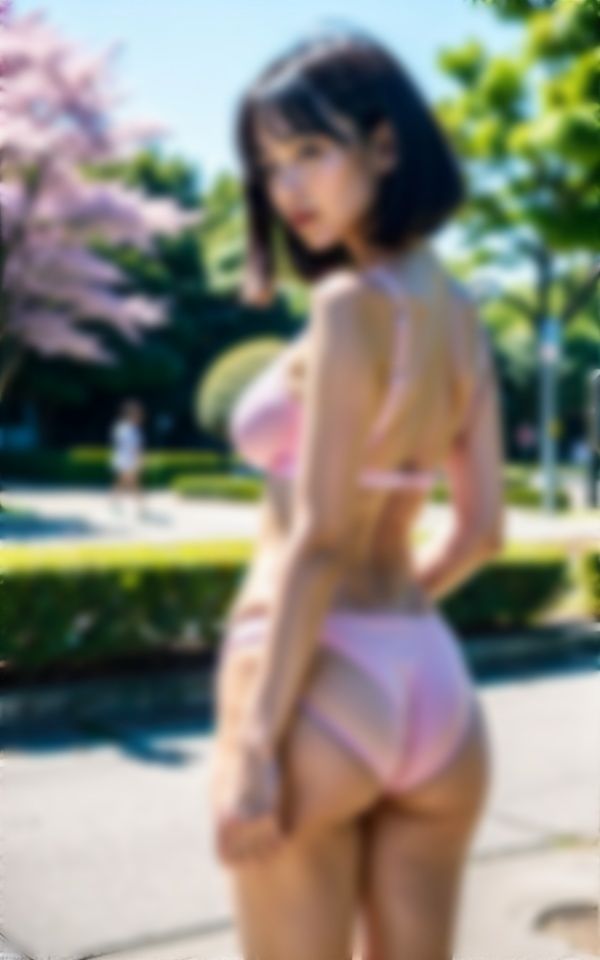 サンプル画像2:横浜の公園で露出する痴女！サッカー部のマネージャーがピンクの下着で・・・(童顔サークルズ) [d_328460]
