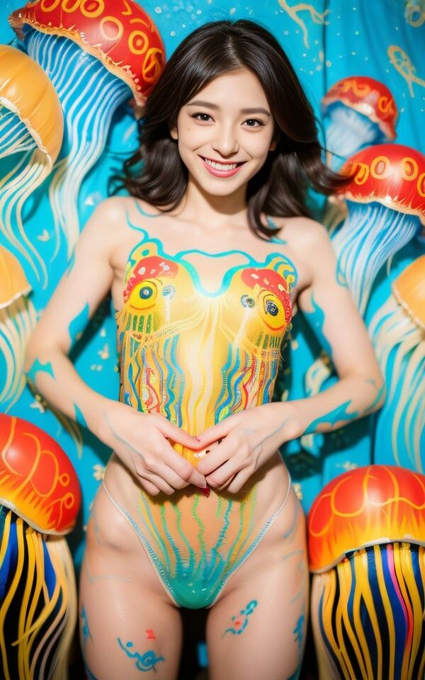 サンプル画像4:AI photobook ボディペイント7(AI_GravureArt) [d_328464]