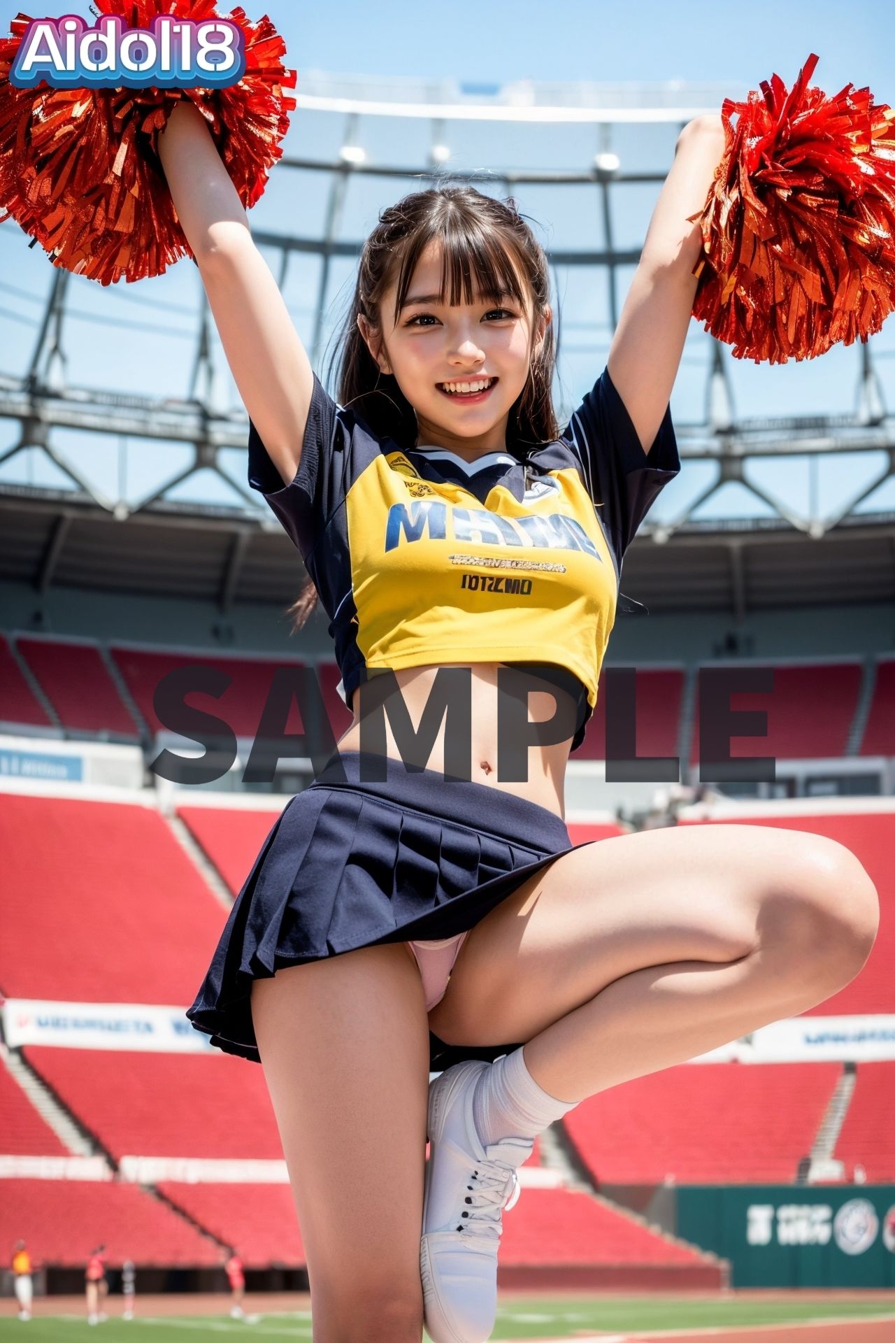 サンプル画像5:女子校生の淫乱部活【チア、バレー、新体操編】(Aidol18) [d_328491]