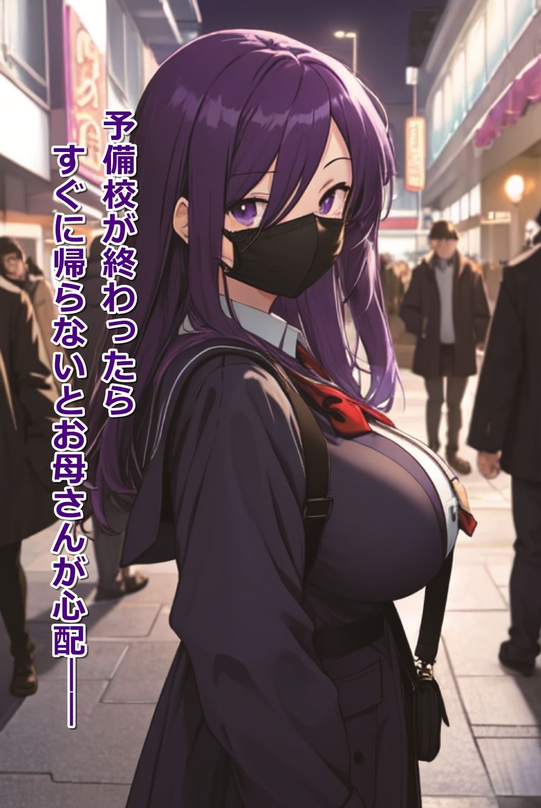 サンプル画像1:おかしなスマホアプリで「マスク女子」を【即オチ2コマ】させる話(くまとねこ屋) [d_328642]