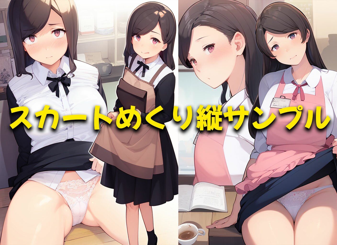 サンプル画像6:【喫茶パンティ】下着を見せることが入店のご挨拶と勘違いしてしまった店員さん達(日替わりさん) [d_328761]