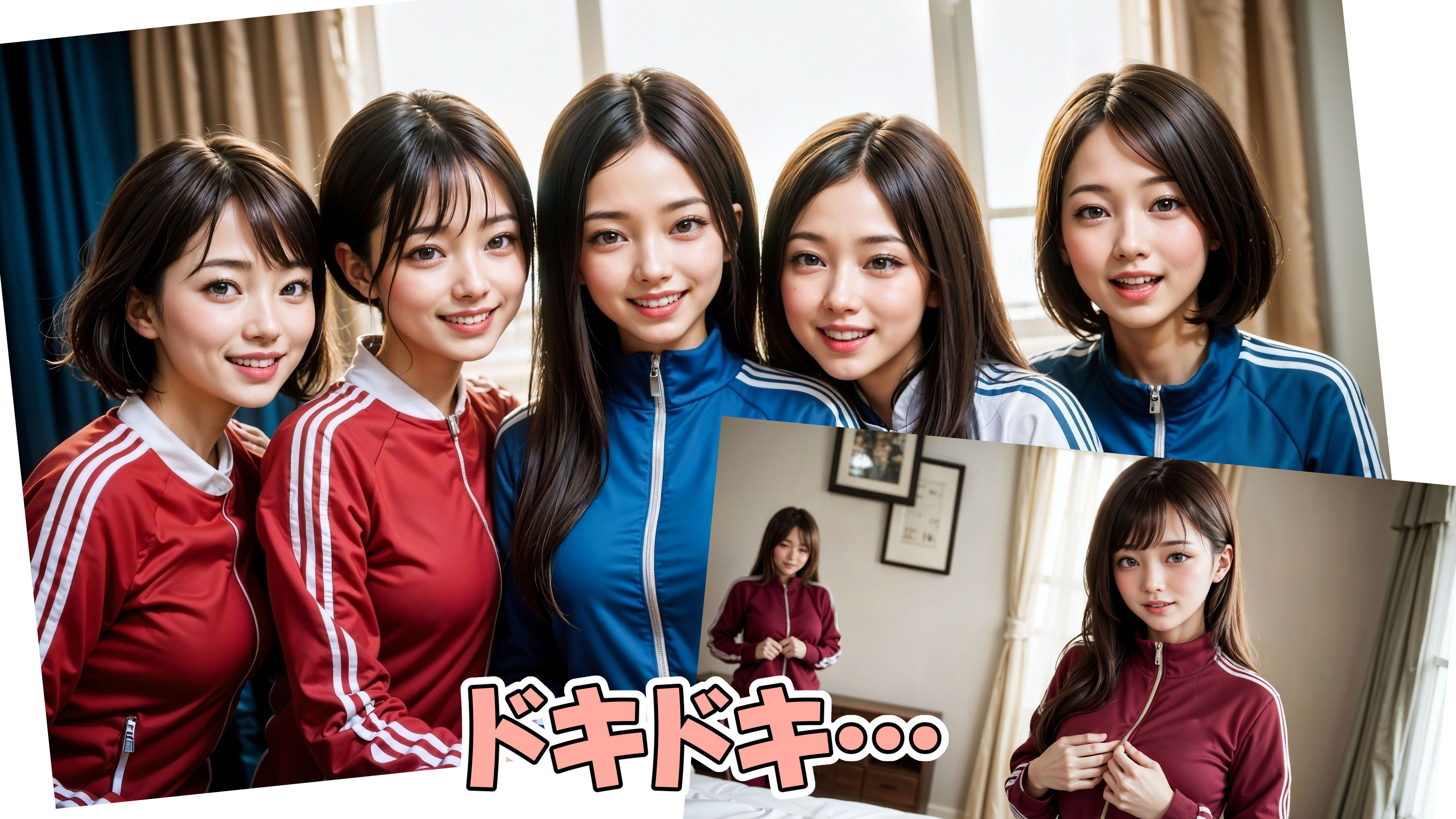 サンプル画像1:【4K高画質】ジャージ美女ハーレム 〜運動の後のエッチな運動〜(コメットパンチ) [d_329064]