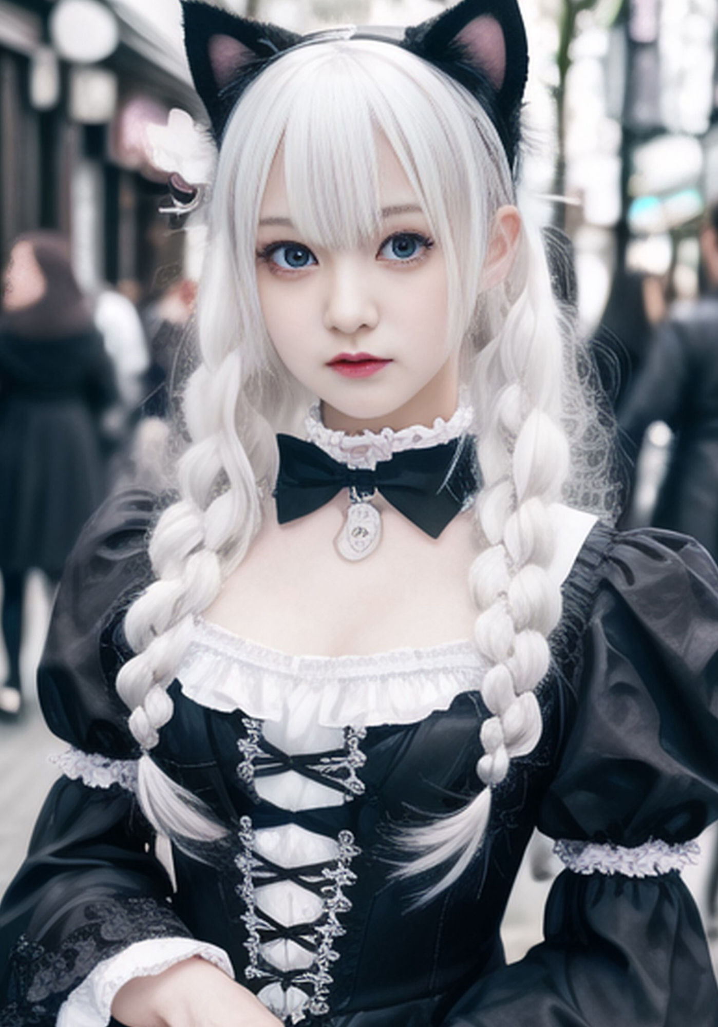 サンプル画像2:AI 日本モード 画像シリーズ 原宿 ゴスロリファッション 編(魅惑の冒険者) [d_329158]