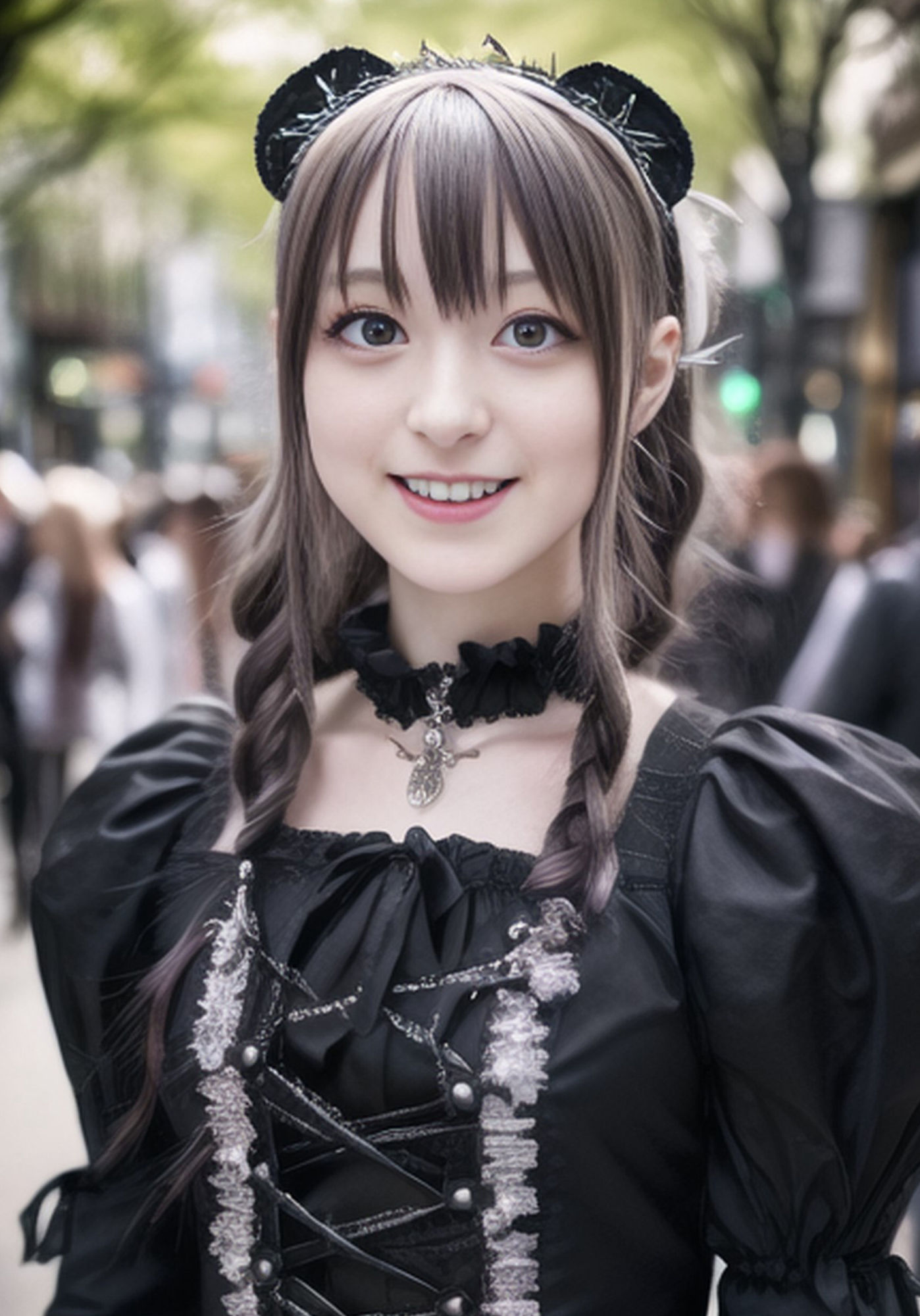 サンプル画像5:AI 日本モード 画像シリーズ 原宿 ゴスロリファッション 編(魅惑の冒険者) [d_329158]