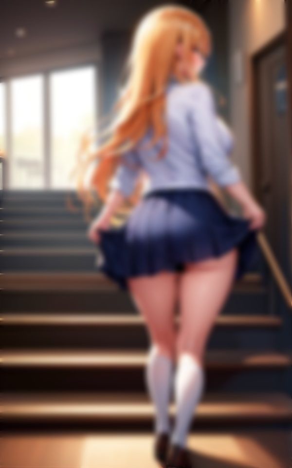 サンプル画像4:お尻露出学園/私たちはの制服は超ミニスカートでノーパンかTバックです(リアルAI美少女LABO) [d_329299]