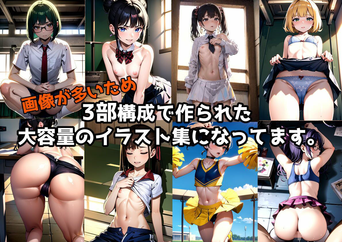 サンプル画像4:貧乳チアガールたちの学園生活に密着してみた！(kawaii創造) [d_329314]