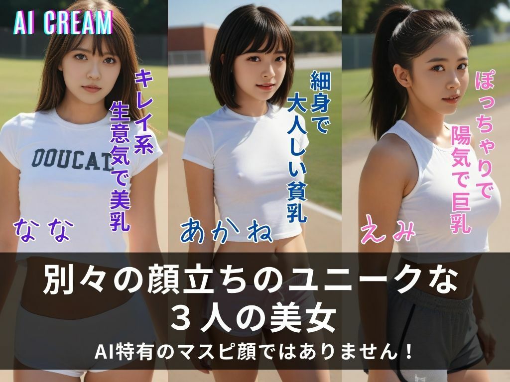 サンプル画像3:陸上女子コーチの特別授業 練習中編(AI CREAM) [d_329383]