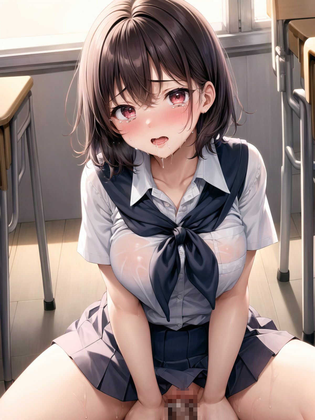 サンプル画像4:いたずら先生 泣いても犯しちゃう 巨乳JK(れもねるね) [d_329513]