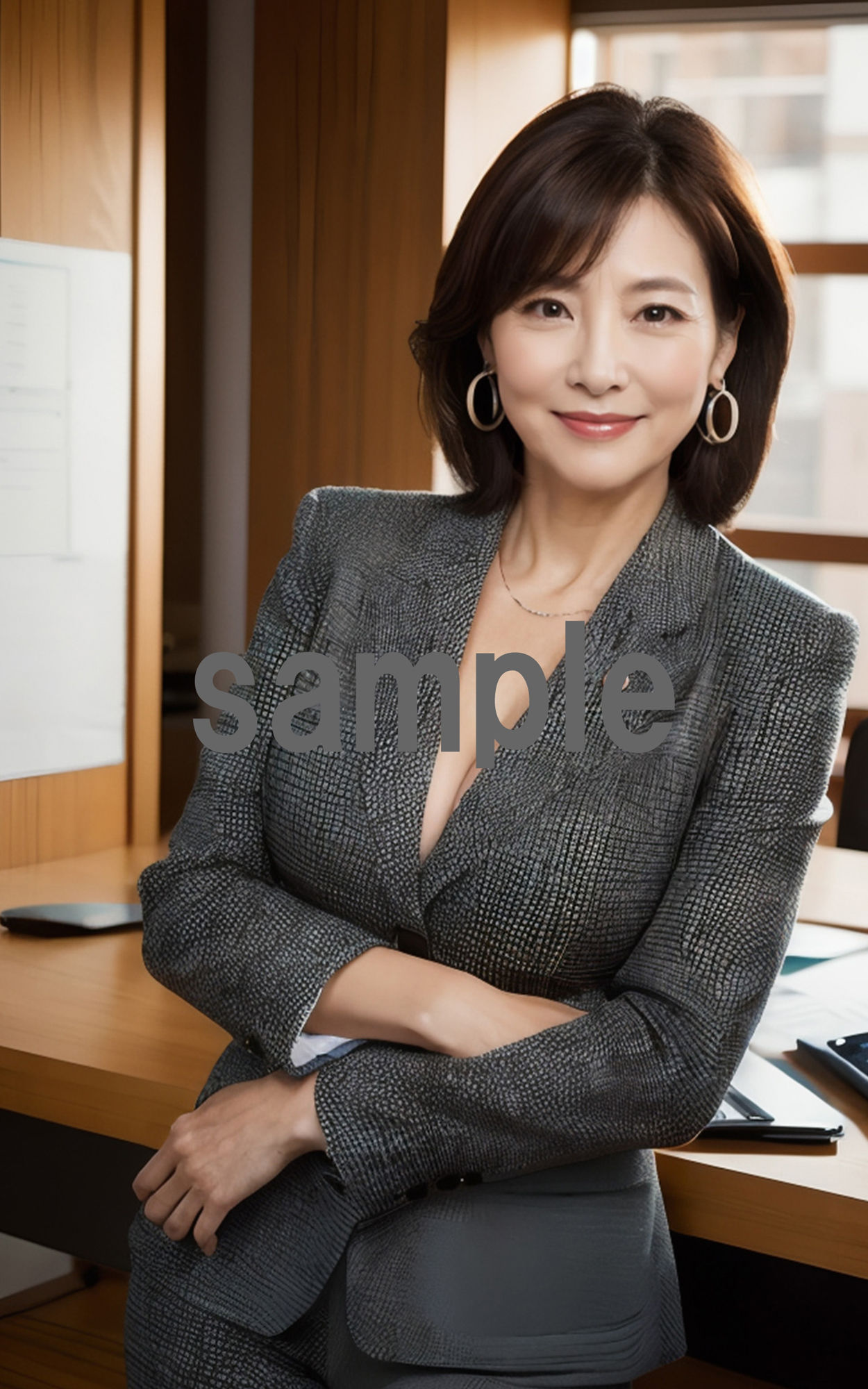 サンプル画像5:【全397枚】「美魔女社長」 最高の美熟女社長が魅せる妖艶な姿♪ -AIで描く究極の美女達-(AIで絶世の美女を作る) [d_329688]