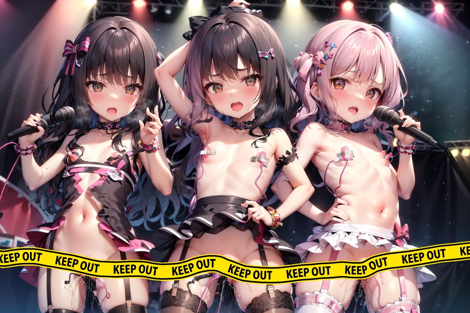 サンプル画像1:【4K解像度×大ボリューム】親号泣！生意気メス○キ地下アイドル共がキモオタ専用生オナホに堕ちた様子がこちらwww（後編）(ほっけくらぶ) [d_329701]