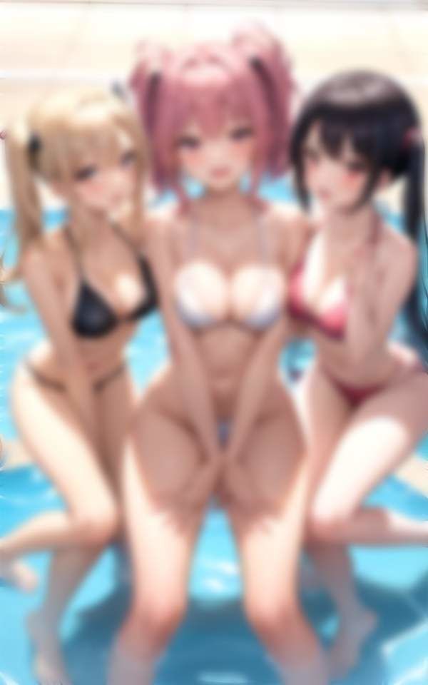 サンプル画像1:女学園水泳部 競泳水着はマイクロビキニ 激しい運動にポロり(アニメPRO) [d_329712]