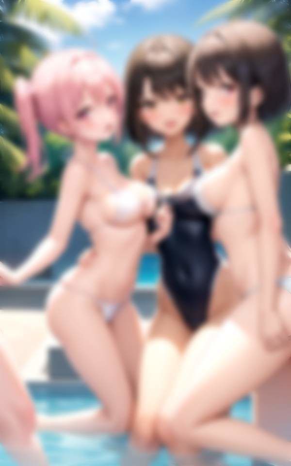 サンプル画像2:女学園水泳部 競泳水着はマイクロビキニ 激しい運動にポロり(アニメPRO) [d_329712]