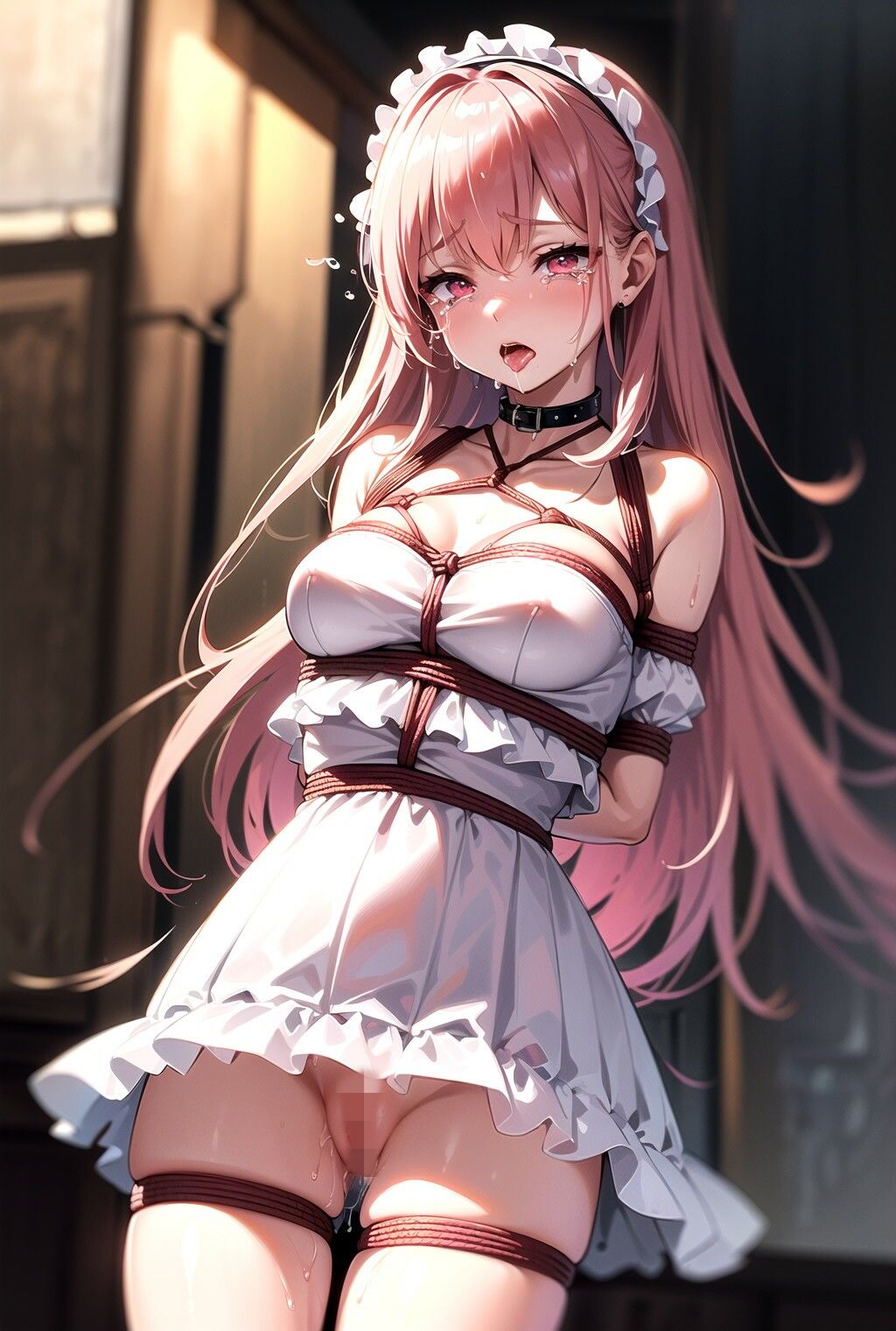 サンプル画像2:清純女子校生お嬢様が緊縛拘束で絶頂の涙(AIザッハトルテ) [d_329777]