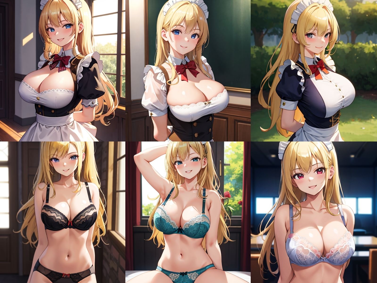 サンプル画像1:金髪メイドが中出しセックスで孕みボテ腹になるまで(千草屋) [d_329809]