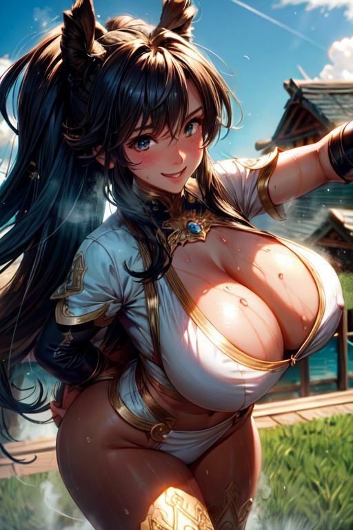 サンプル画像1:爆乳AIどすけべウォーキングウェア1(AI出版) [d_329810]