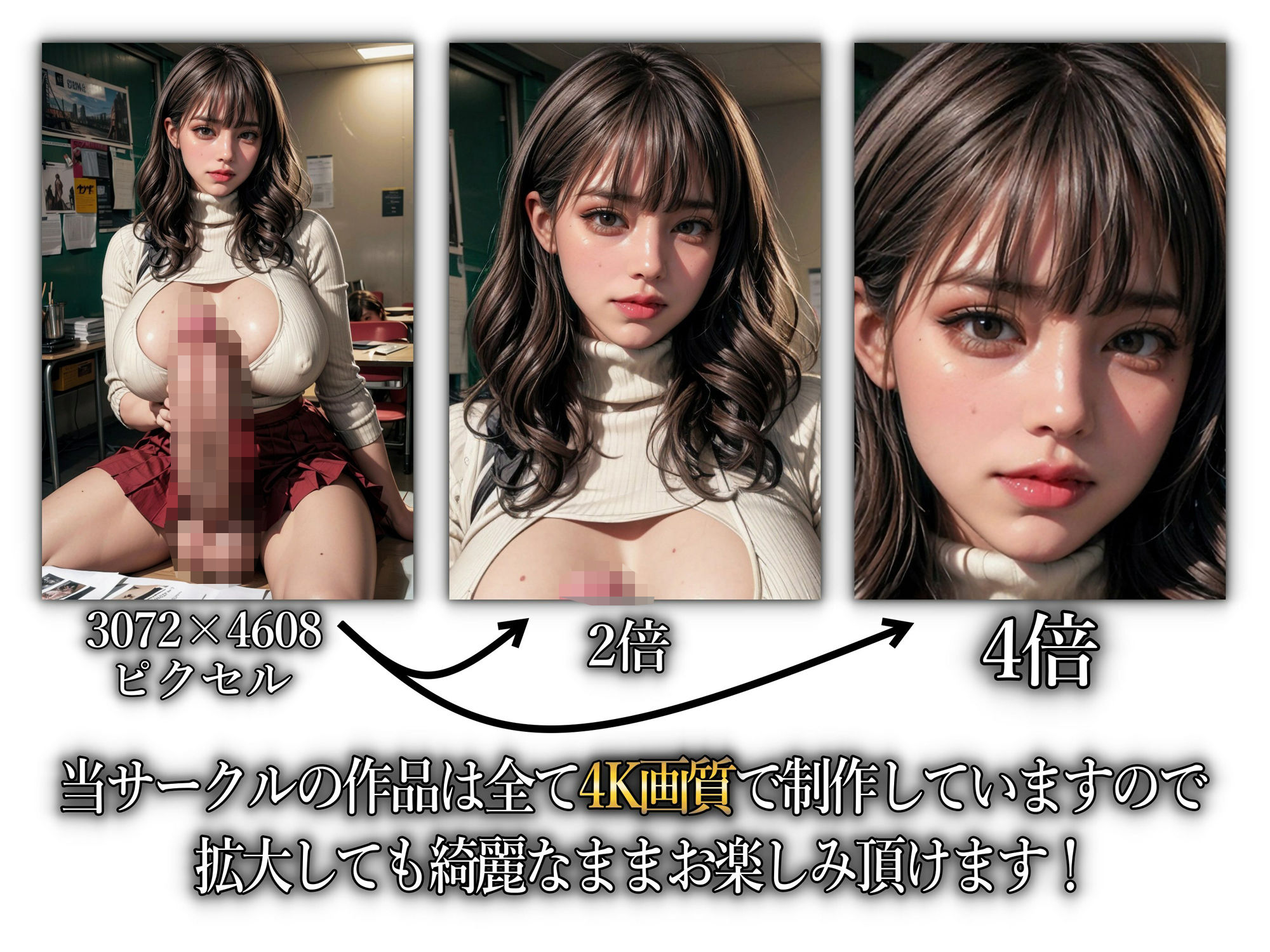 サンプル画像2:デカチン見せつけふたなりお姉さん(ビューティー工房) [d_329829]