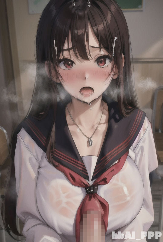 サンプル画像1:セーラー服少女にチンポを見せつけた(hbAI_PPP) [d_329865]