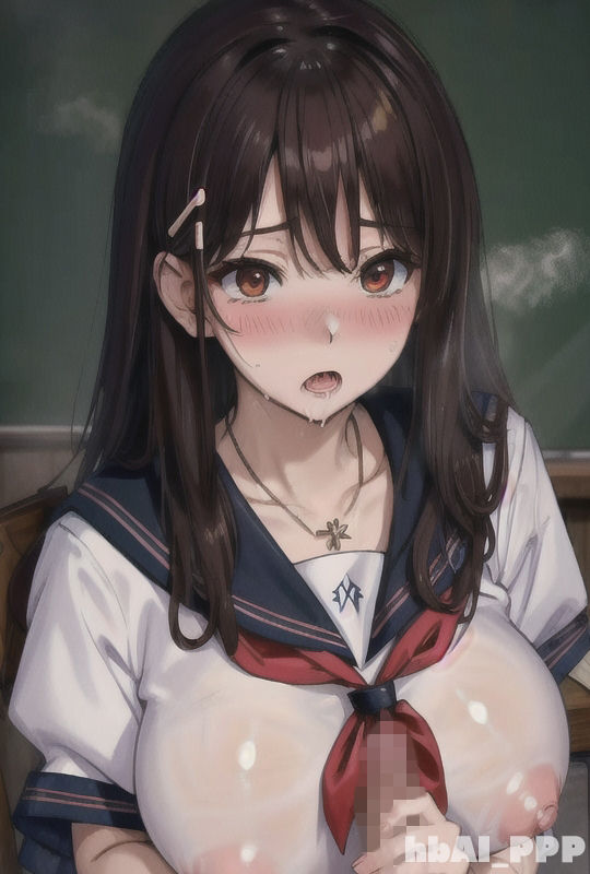 サンプル画像4:セーラー服少女にチンポを見せつけた(hbAI_PPP) [d_329865]