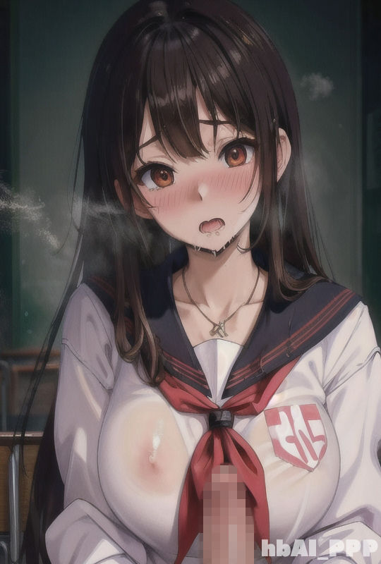 サンプル画像5:セーラー服少女にチンポを見せつけた(hbAI_PPP) [d_329865]