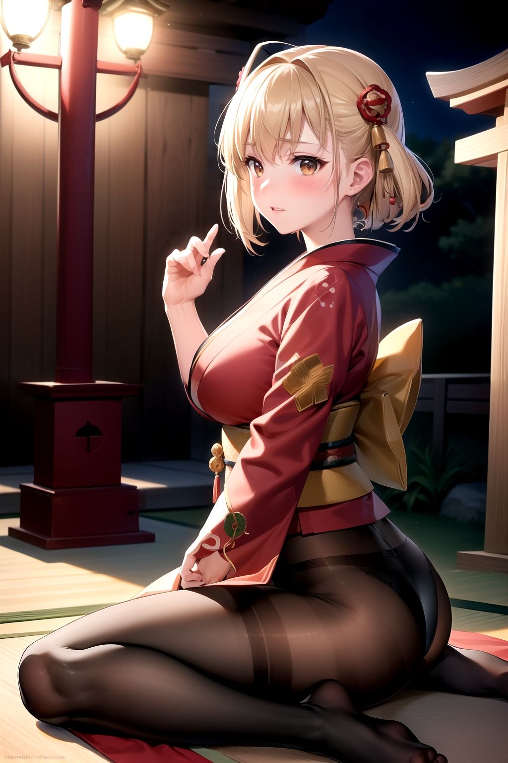 サンプル画像1:AIイラスト集 黒スト美人上司＃3(KUMAI) [d_329972]