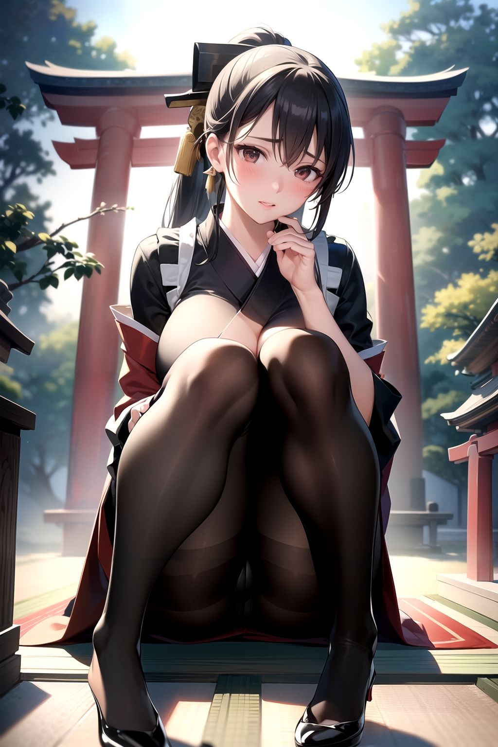 サンプル画像2:AIイラスト集 黒スト美人上司＃3(KUMAI) [d_329972]