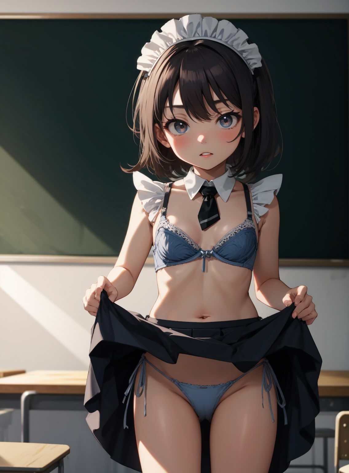 サンプル画像6:パンチラ貧乳メイド2(川瀬と遊園地) [d_330058]